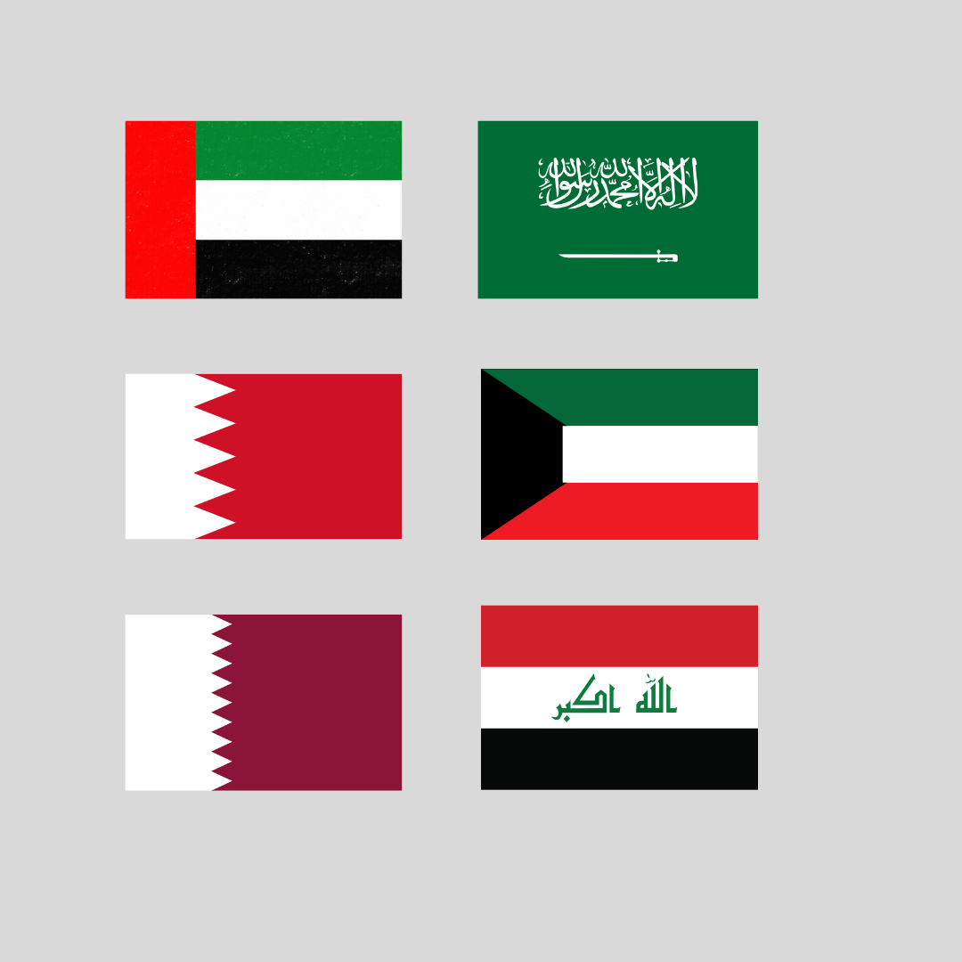 Gulf Region 6 in 1 Custom Travel eSIM Plan (+Unlimited 2G Internet)